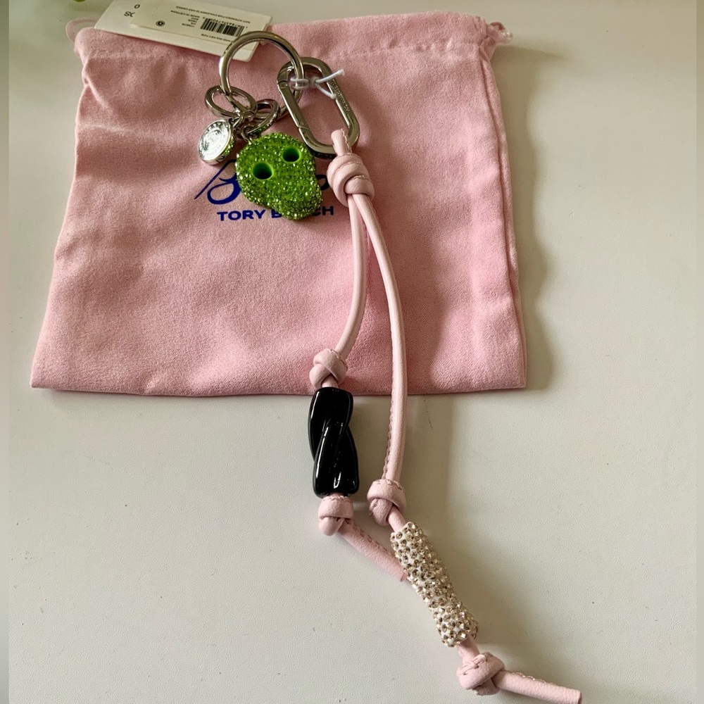 NWT TORY BURCH PICK & MIX CRYSTAL SKULL BONBON PURSE CHARM KEY FOB - Picture 2 of 10